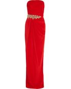 Notte By Marchesa Embellished Silk Sateen Gown - Lyst
