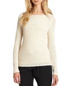 Joie Shantal Open-Knit Linen Sweater - Lyst