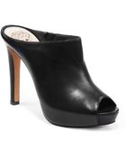 Vince Camuto Jacell Peeptoe Mule Pumps - Lyst