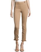 Donna Karan New York Second-Skin Pants W/ Frayed Cuffs - Lyst