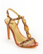 Vince Camuto Signature Benni Embellished Leather Sandals - Lyst