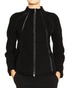 Giorgio Armani Jackets Zipped Knit With Satin Details - Lyst