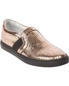 Lanvin Python-Stamped Slip-On Sneakers - Lyst