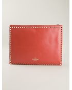 Valentino Rockstud Clutch - Lyst