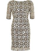 River Island Silver Sequin Bodycon Dress - Lyst