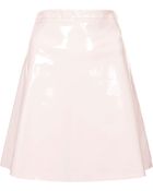 Topshop Patent Leather Flippy Skirt - Lyst