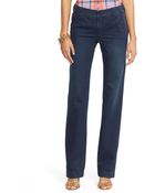 Ralph Lauren Lauren Cassie Wide Leg Sailor Jeans In Blue Black - Lyst