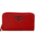 Ferragamo Ziparound Pelle Tissu - Lyst