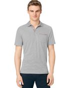 Calvin Klein Slub Knit Polo Shirt - Lyst