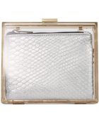 La Regale Lucite Box With Metallic Pouch - Lyst