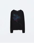 Zara Printed T-Shirt - Lyst