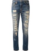 R13 Shredded Slouch Skinny Jeans - Lyst