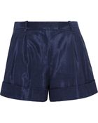 3.1 Phillip Lim Pleated Woven Linen-Blend Shorts - Lyst
