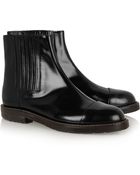 Marni Glossed-Leather Ankle Boots - Lyst