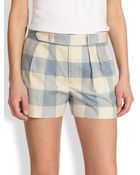 Polo Ralph Lauren Arquette Plaid Linen Shorts - Lyst