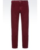 Armani Jeans Velvet Trousers - Lyst