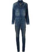 6397 Denim Jumpsuit - Lyst