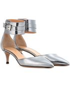 Gianvito Rossi Metallic Leather Kitten-Heel Pumps - Lyst