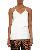 3.1 Phillip Lim Crossover-Front Satin Tank - Lyst