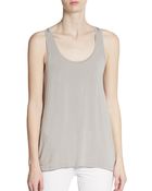 Vince Draped Jersey-Knit Tank Top - Lyst