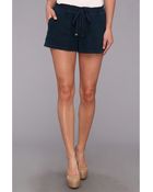 Juicy Couture Linen Short - Lyst