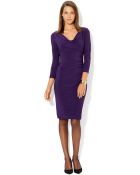 Lauren by Ralph Lauren Jersey Cowlneck Dress - Lyst