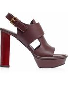 Marni Leather Platform Sandals - Lyst