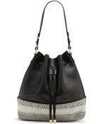 Vince Camuto Leila Leather Drawstring Tote - Lyst