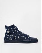 YMC Star Print Mid Sneakers - Lyst