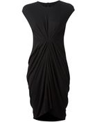 Rick Owens Lilies Draped Dress - Lyst