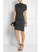 Helmut Lang Sonar Asymmetric Wool Dress - Lyst