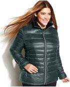 Calvin Klein Plus Size Quilted Packable Down Puffer Coat - Lyst