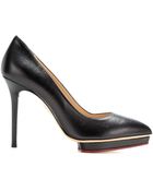 Charlotte Olympia Debbie Leather Platform Pumps - Lyst