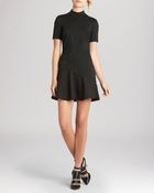 BCBGeneration Dress Mock Neck Flare - Lyst