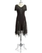 J Kara Flutter Sleeved Dress - Lyst