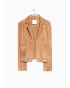 Mango Premium - Pocket Leather Jacket - Lyst