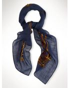 Lauren by Ralph Lauren Equestrian Plaid Wool Scarf - Lyst