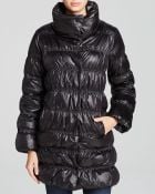 Eileen Fisher Ruched Puffer Coat - Lyst