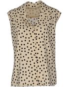 Dolce & Gabbana Polka-Dot Sleeveless Printed Shirt - Lyst