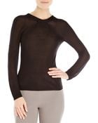 Giorgio Armani Black Silk Crisscross Back Knit Top - Lyst