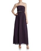 Ivanka Trump Strapless Embellished Gown - Lyst