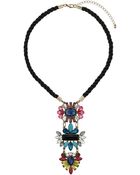 Topshop Jewelled Drop Rope Neckwear - Lyst