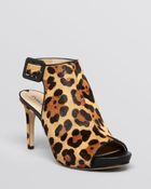 Via Spiga Open Toe Platform Sandals - Nino 2 Leopard High Heel - Lyst