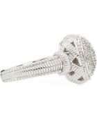 Judith Ripka Large Pave Cushion Basketweave Ring - Lyst