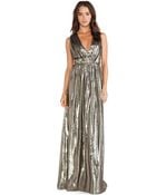 Alice + Olivia Issa Pleated Maxi Dress - Lyst