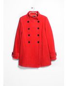 Mango Double-Breasted Cotton Coat - Lyst