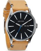 Nixon The Sentry Leather Strap Watch, 42Mm - Lyst