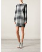 Marco De Vincenzo Check Pattern Knit Dress - Lyst
