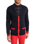 Marc By Marc Jacobs Navy Silk Cardigan - Lyst