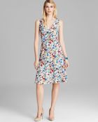 Rachel Roy Silk Print Cross Back Dress - Lyst